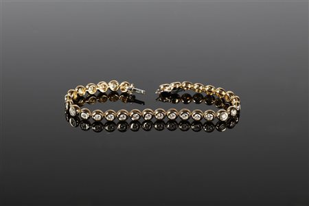 Bracciale in oro giallo gr 26.8 e diamanti per cts. 4.65. . . [Nessun Autore]...