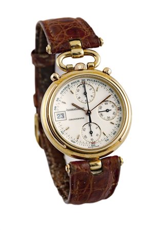 JAEGER LE COULTRE Cronografo a tre contatori, mod. "Gaia", ref 411.7.31 Diam...