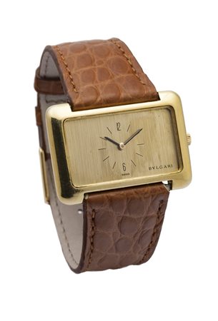 BULGARI Solo tempo, ref. 6850, anni '70 36x25 Cassa in oro giallo, in due...