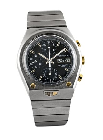 TAG HEUER Cronografo a tre contatori, modello "Kentucky", ref. 750.705N, anni...