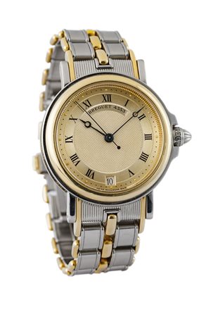 BREGUET Mod. "Marine", ref. 3400, anni '90 Diam 34 Cassa in acciaio e oro,...