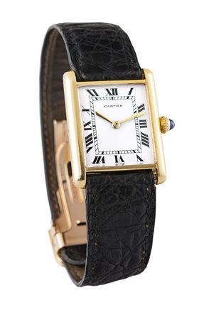 CARTIER Modello "Louis Tank", anni '70 30x24 mm Cassa di forma in oro giallo,...