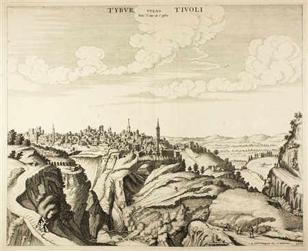 Johann Blaeu Lotto di tre vedute di Tivoli da Nouveau théâtre d'Italie, ou,...
