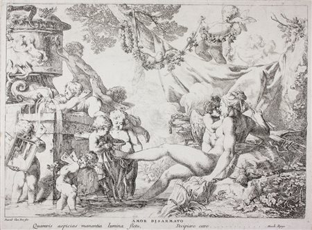 Giovanni David Amor disarmato. 1776&nbsp;Acquaforte. mm 235x315. Foglio: mm...