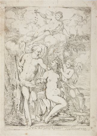 Giuseppe Diamantini Saturno, Venere, Amore e Psiche su una nuvola....