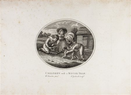 Amedeo Gabrieli Lotto di dieci incisioni con giochi di bambini da William...