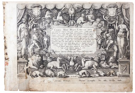 Philips Galle La caccia all'orso con le reti.1578 ca.Bulino. mm 217x293....