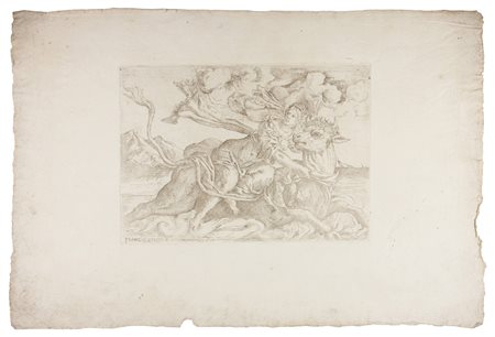 Giovanni Francesco Guerrieri Il ratto di Europa.1621Acquaforte. mm 165x232....