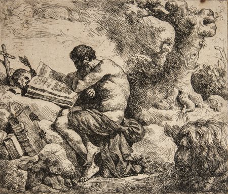 Jean-Jacques Lagrenée San Gerolamo intento alla lettura.Fine XVIII-inizio XIX...