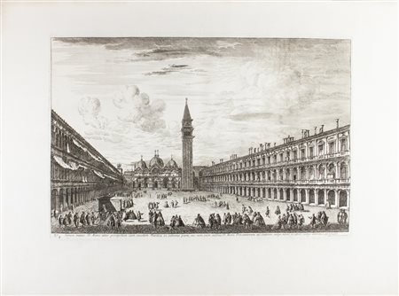 Michele Marieschi Piazza San Marco verso la basilica - Forum maius D: Marci...