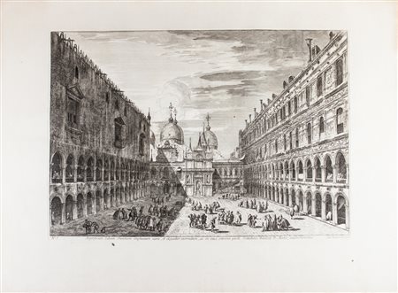 Michele Marieschi Il cortile interno di Palazzo Ducale - Magnificum Aedium...