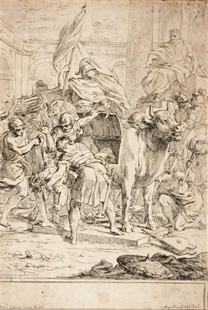 Giovanni Agostino Ratti Falaride getta Perillo nel toro di bronzo....