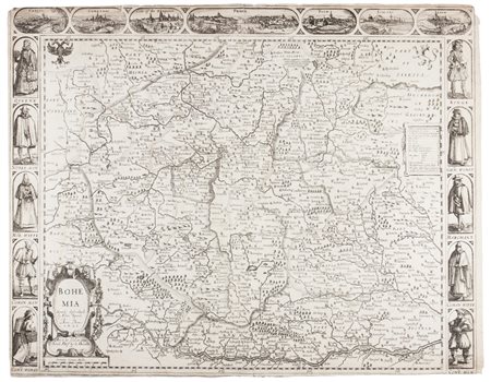 John Speed Bohemia newly described...anno dom. 1626.1676Incisione in rame. mm...