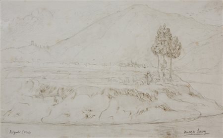 Moses Levy Rigoli (Pisa).S.d.Matita e inchiostro su carta. mm 205x340....