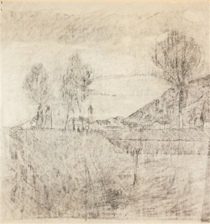 Moses Levy Campagna di Rigoli.1912Carboncino su carta. mm 580x500.