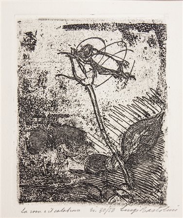 Luigi Bartolini La rosa e il calabrone.1940Acquaforte e acquatinta. mm...