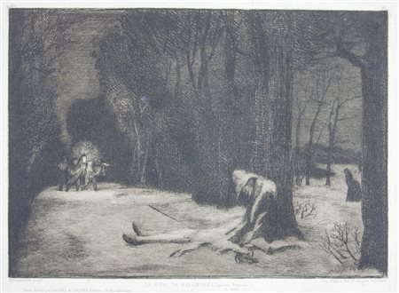 Félix Bracquemond La mort de Matamore.1864Acquaforte, puntasecca e maniera...