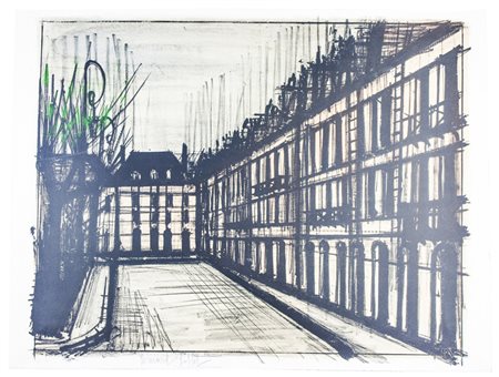 Bernard Buffet Paris. La Place des Vosges.1962&nbsp;Litografia a colori. mm...