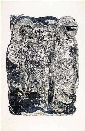 Raoul Dal Molin Ferenzona Bolero - Da Ravel. 1937.&nbsp;Xilografia. mm 70x50...