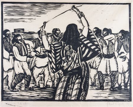 Francesco Dal Pozzo Lotto di 3 xilografie.1930-1963.1) Scena orientale....