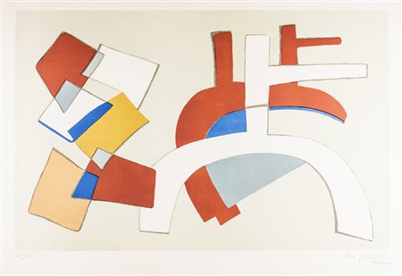 Alberto Magnelli Senza titolo I.1961Litografia a colori. mm 323x504. Foglio:...