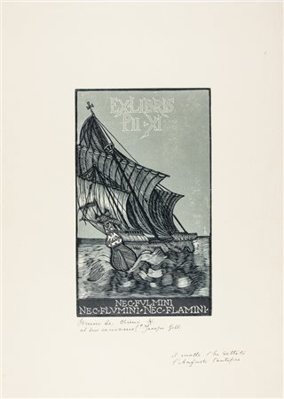 Bruno Marsili (detto Bruno Da Osimo) L'abbazia di Praglia.1950Xilo grafia. mm...