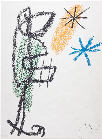 Joan Miró Senza titolo. Da Bouquet de Rêves pour Neila. 1967Litografia a...