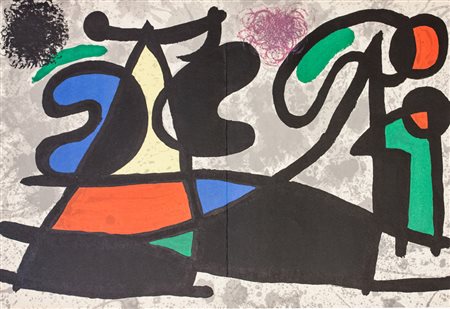 Joan Miró 2 litografie a colori da Derrère le Miroir.19702 litografie a...
