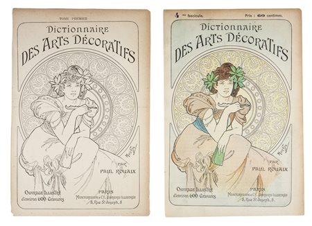 Alphonse Mucha Copertina di Dictionnaire des Arts Décoratives.1900...