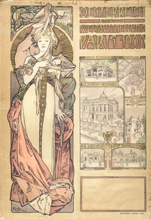 Alphonse Mucha Oesterreich auf der Weltausstellung Paris, 1900.1900Litografia...