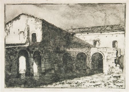 Umberto Prencipe Ombre di mistero. Acquaforte. mm 190x268. Foglio: mm...