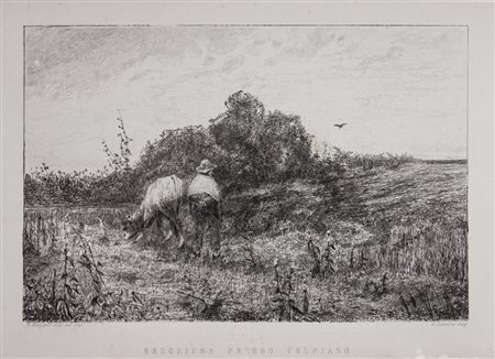 Ernesto Rayper Lotto di tre incisioni: Brughiera presso Volpano. Boscaglia a...