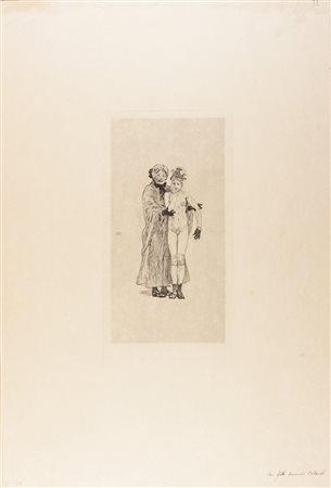 Félicien Rops Ma fille, monsieur Cabanel! Acquaforte e puntasecca. mm...