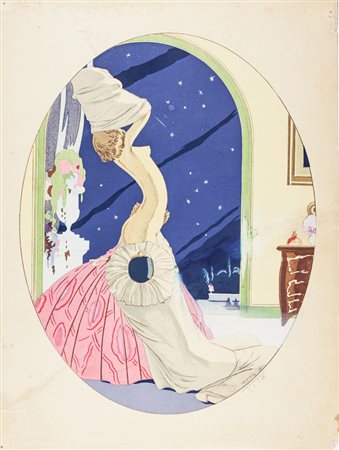 Tito Tre soggetti erotico galanti.19253 incisioni colorate a pochoir. mm...