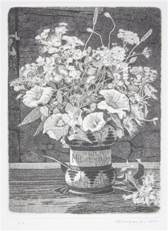 Girolamo Battista Tregambe Lotto di quattro incisioni. 1) Vasetto di fiori....