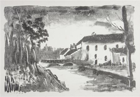 Maurice Vlaminck (De) Le moulin de La Naze.1925-1926.Litografia. mm 175x263....