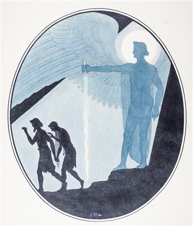 Anonimo dell'inizio del XX secoloAdamo ed Eva sotto l'albero del Bene e del...