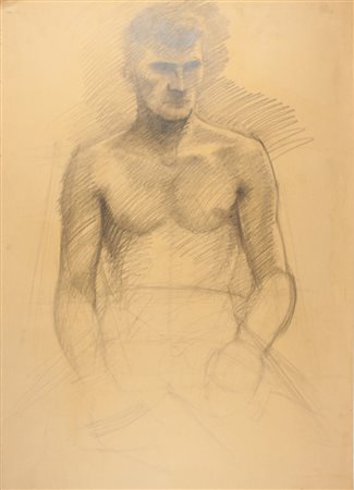 Anonimo dell'inizio del XX secoloStudio di pugile.Anni '30.Matita di grafite...