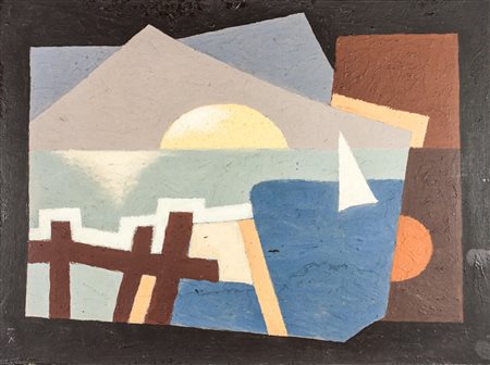 Avanguardie russeComposizione astratta.1920-30.Tempera su cartone. mm...