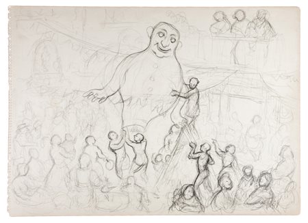 Jaume Bellmunt Trafach Famiglia. Matita di grafite su carta. mm 450x550....