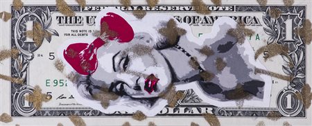 DEATH NYC (1979) Senza Titolo, 2016 Tecnica mista su banconota americana Cm...