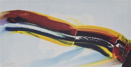 PAUL JENKINS (1923-2012) Senza Titolo Stampa su cartoncino Cm 44x81 Firma e...