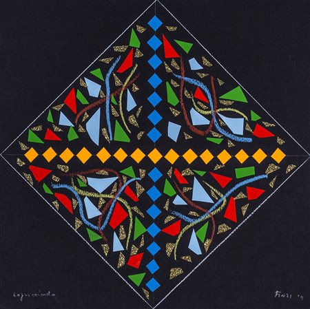 ENNIO FINZI (1931) Senza Titolo, 2012 Tecnica mista e applicazioni su...