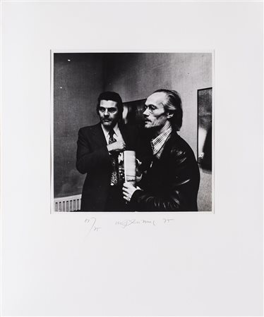 URS LUTHI Un'isola nell'aria, 1975 Fotografia applicata su cartoncino...