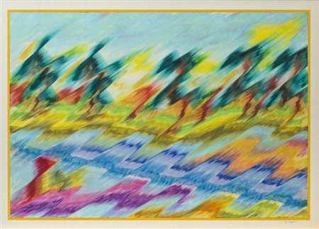 RAFFAELE SCAGLIONE (1945) Lotto composto da due tecniche miste su carta A)...