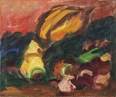 FURIO CAVALLINI (1929) Paesaggio, 1971 Olio su tela Cm 50x60 Firma e...