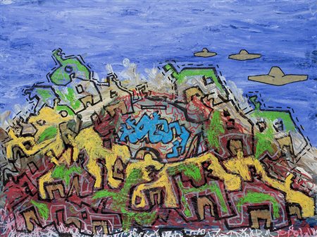 SALVATORE MARIA RUTA (1966) Castelmola, 2016 Olio e acrilici su tela Cm...