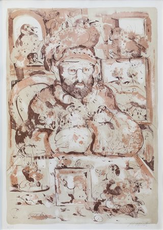 ANTONIO POSSENTI (1933-2016) Senza Titolo Litografia Cm 70X50 Firma e...