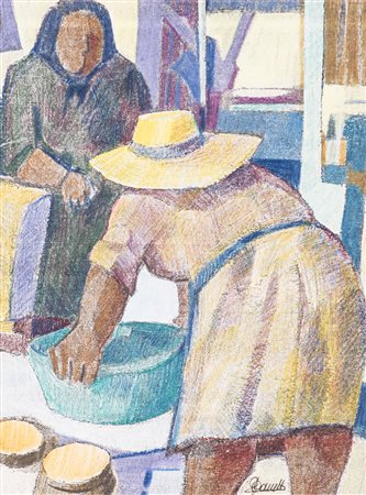 PAOLO CANETTI (1940) Senza titolo Tecnica mista su carta Cm 20x15 Firma al...