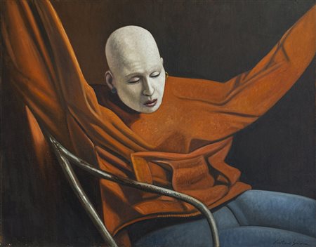 ANTONIO SCIACCA (1957) Il canto del pettirosso Olio su tela Cm 70x90 Firma al...